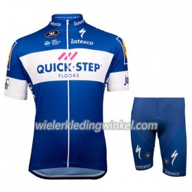 Set Wielershirt + Fietsbroek Kort 2018 Quick Step Floors N001